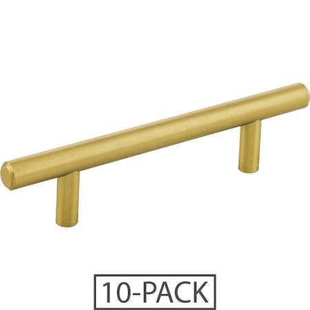 Elements 96 mm Center-to-Center Brushed Gold Naples Cabinet Bar Pull,  156BG-10